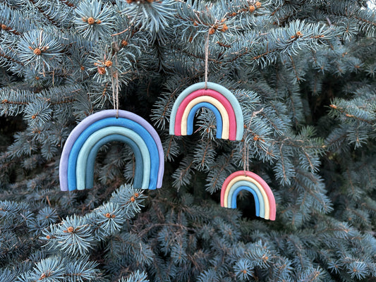 March Monthly Make-Along - rainbow coil ornaments