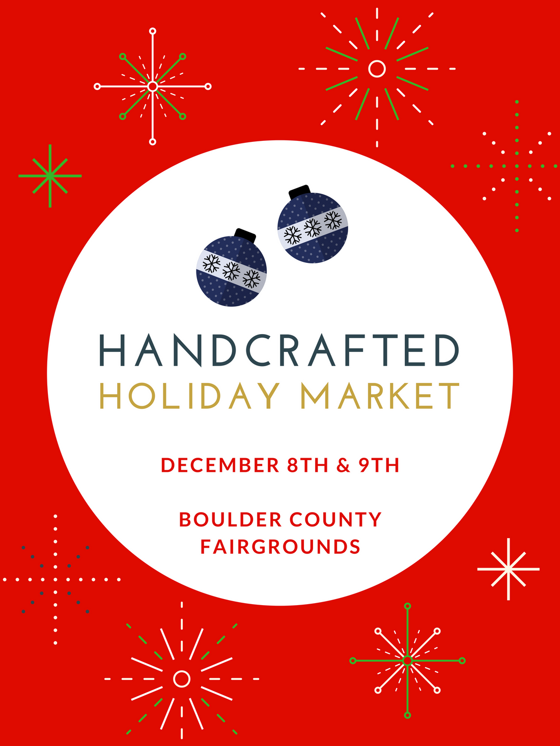 Handcrafted Holiday Market Announcement!!